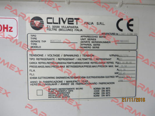 WSAT2260 - obsolete, alternative WSAT-XEM 100.4 Excellence  Clivet